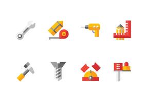 Handmade, DIY, Bricolage Tools Set Icon vector