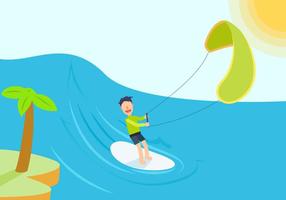 Free Outstanding Kitesurfing Vectors