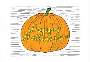 Free Hand Drawn Autumn Pumpkin Illustration vector