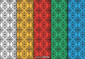 Dayak Ornament Seamless Vector Patterns