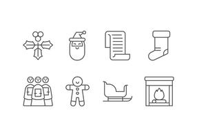 Christmas Day Set Icons vector