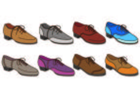 Conjunto de icono de zapatos masculinos Tap vector