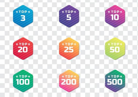 Modern Top Chart Badges