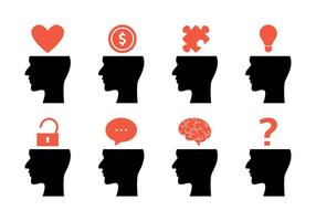 Open Mind Silhouette Icons vector