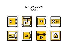 Strongbox Line Icon Pixel Perfect Free Vector