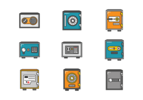 Strongbox Icons Vector