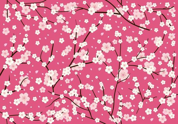 Plum Blossom Seamless Pattern