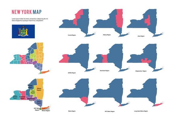 New York Map Vector