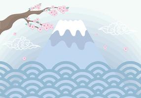 Mount Fuji Background Vector