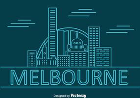 Melbourne Skyline Vector