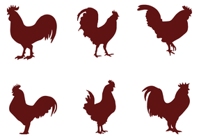 Rooster Silhouette Vectors