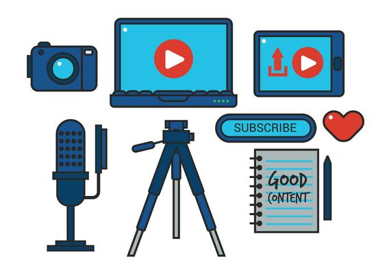 Video Creator Vector Set