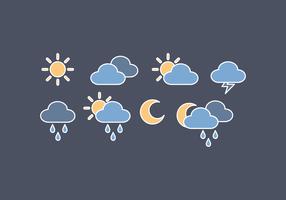 Vector Outline Weather Icons