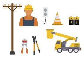 Flat Lineman Vectors