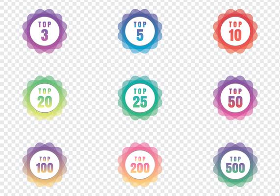 Modern Top Chart Badges