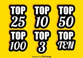 Top Chart Number Collection Vector