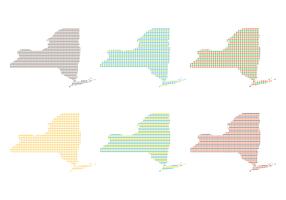 Conjunto de patrones de mapa de Nueva York vector