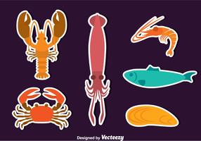 Nice Seafood Collection Vector