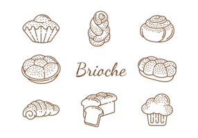 Brioche Icons Vector