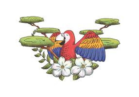 Vector de personaje acuarela guacamayo