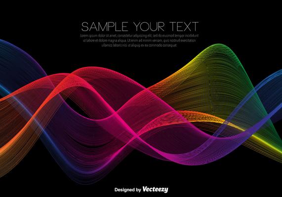 Vector Abstract Colorful Waves