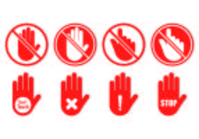 Set Of Do Not Touch Icon vector