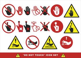 Stop hand icon . Hand forbidden sign, no entry, do not touch . Stop road  sign. Prohibited warning icon 21891159 Vector Art at Vecteezy