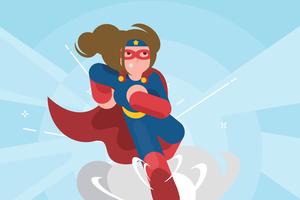 Super Woman Illustration vector