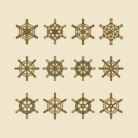 Ships Wheel Collection vector