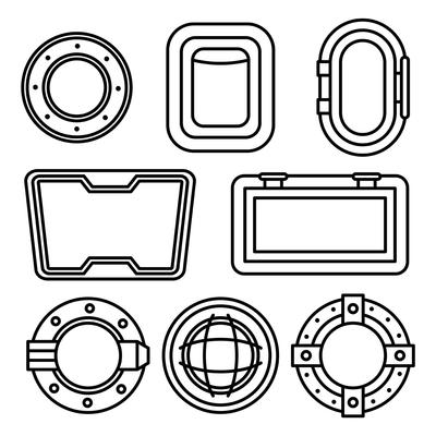 Ship Window Vector Icons