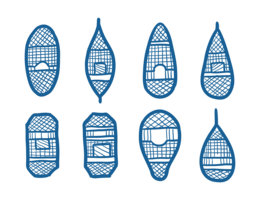 Snowshoe Icons Vector