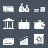 Iconos de línea de finanzas vector