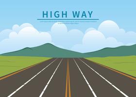 High Way Illustration vector