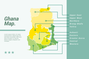 Ghana Map Infographic Vector