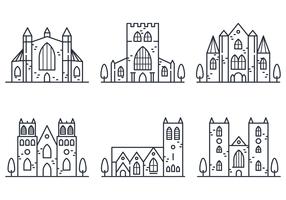Abbey Linear Icon vector