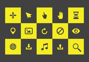 Mouse Over Icons Free Vector