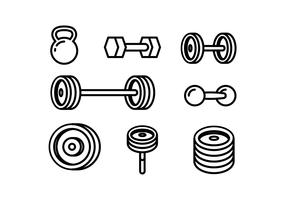 Lift Weight Line Icon Vector