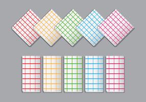 Bright Plaid Napkin Vectors