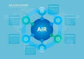 Vida de la naturaleza Sistema de flujo de aire. vector