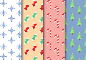 Free Seamless Christmas Patterns vector