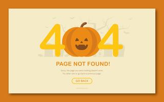 Halloween Illustration. Funny Horror Figures. 404 page error preview. vector