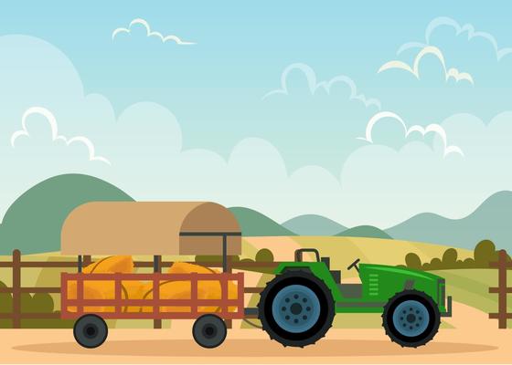 Hayride In A Farm