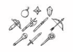 Free Sketch Games Weapon Icon Vector