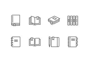 Libro set vector icon