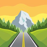 Carretera al vector de la montaña