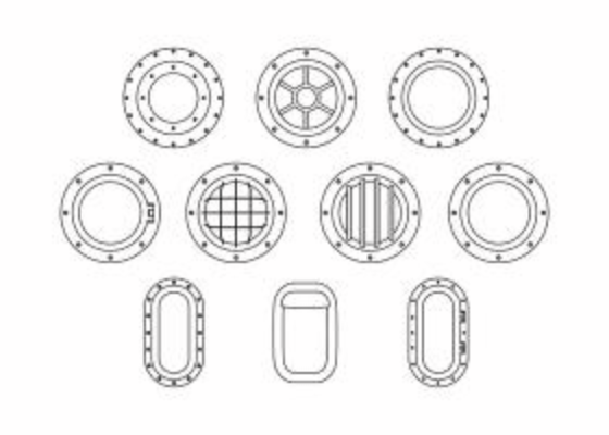 Free Porthole Collection Line Vector