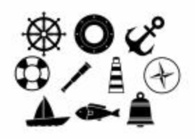 Silhouette Sailing Icon Vector
