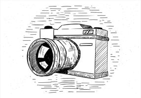 Ilustración de cámara de vector dibujado a mano libre
