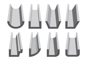 Gutter Icons Set vector