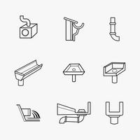 Gutter Icons Vector